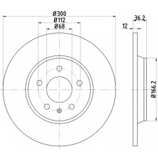 8DD 355 113-931 HELLA Тормозной диск