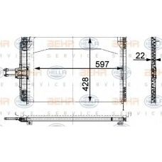 8FC 351 035-464 HELLA Конденсатор, кондиционер