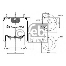 39047 FEBI Кожух пневматической рессоры