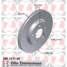 280.3171.00 ZIMMERMANN Тормозной диск