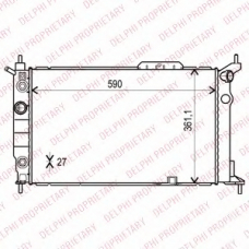 TSP0524003 DELPHI Радиатор, охлаждение двигателя