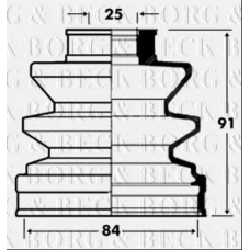 BCB2828 BORG & BECK Пыльник, приводной вал