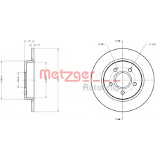 6110566 METZGER Тормозной диск