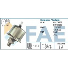 14560 FAE Датчик, давление масла