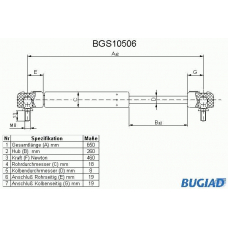 BGS10506 BUGIAD Газовая пружина, крышка багажник