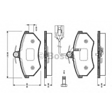 0 986 TB2 072 BOSCH Комплект тормозных колодок, дисковый тормоз