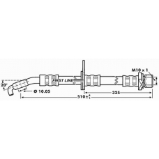 FBH7216 FIRST LINE Тормозной шланг