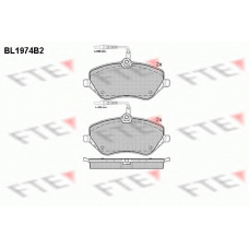 BL1974B2 FTE Комплект тормозных колодок, дисковый тормоз