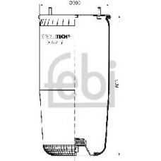 15018 FEBI Кожух пневматической рессоры