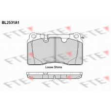 BL2531A1 FTE Комплект тормозных колодок, дисковый тормоз