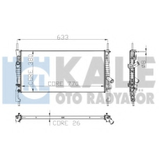 235500 KALE OTO RADYATOR Радиатор, охлаждение двигателя