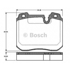 0 986 TB2 661 BOSCH Комплект тормозных колодок, дисковый тормоз