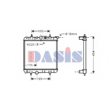 160097N AKS DASIS Радиатор, охлаждение двигателя