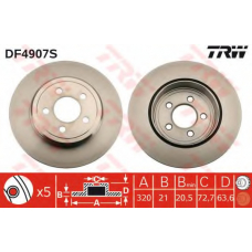 DF4907S TRW Тормозной диск