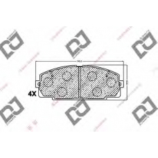 BP1246 DJ PARTS Комплект тормозных колодок, дисковый тормоз