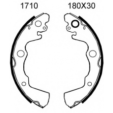 01710 BSF Комплект тормозных колодок