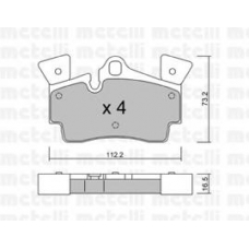 22-0655-1 METELLI Комплект тормозных колодок, дисковый тормоз