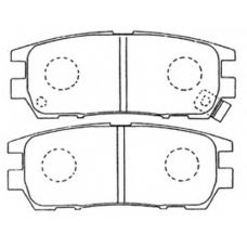 AKD-1152 ASVA Комплект тормозных колодок, дисковый тормоз