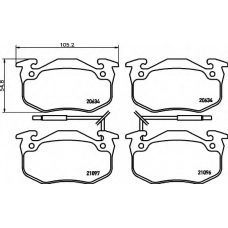 8DB 355 018-941 HELLA Комплект тормозных колодок, дисковый тормоз