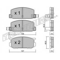 514.0 TRUSTING Комплект тормозных колодок, дисковый тормоз