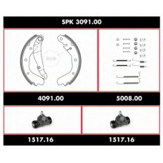 SPK 3091.00 REMSA Комплект тормозов, барабанный тормозной механизм