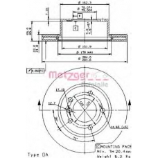 24945 E METZGER Тормозной диск