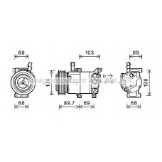 KAK159 AVA Компрессор, кондиционер