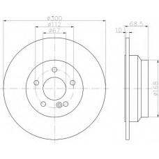 8DD 355 108-841 HELLA Тормозной диск