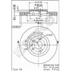 BS 8094 BRECO Тормозной диск