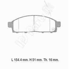 IBD-1501 IPS Parts Комплект тормозных колодок, дисковый тормоз