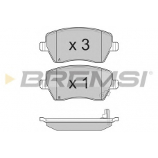 BP3248 BREMSI Комплект тормозных колодок, дисковый тормоз