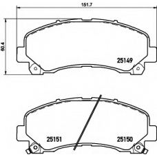 8DB 355 020-171 HELLA Комплект тормозных колодок, дисковый тормоз