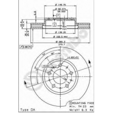 BS 8144 BRECO Тормозной диск