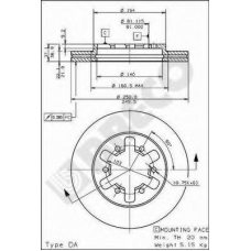 BS 7954 BRECO Тормозной диск