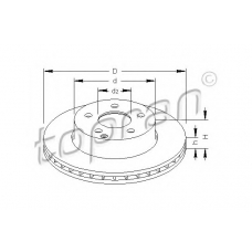 401 709 TOPRAN Тормозной диск