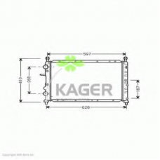 31-2076 KAGER Радиатор, охлаждение двигателя