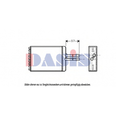 159060N AKS DASIS Теплообменник, отопление салона