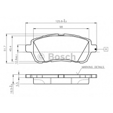 0 986 TB3 083 BOSCH Комплект тормозных колодок, дисковый тормоз