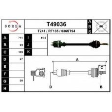 T49036 EAI Приводной вал