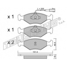 059.4 TRUSTING Комплект тормозных колодок, дисковый тормоз