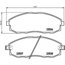 8DB 355 009-381 HELLA PAGID Комплект тормозных колодок, дисковый тормоз