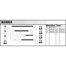 XC862 QUINTON HAZELL Комплект проводов зажигания