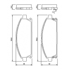 0 986 424 715 BOSCH Комплект тормозных колодок, дисковый тормоз