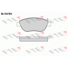 BL1857B3 FTE Комплект тормозных колодок, дисковый тормоз