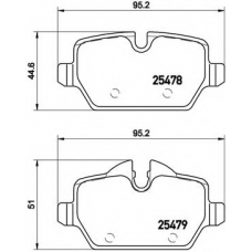 P 06 080 BREMBO Комплект тормозных колодок, дисковый тормоз