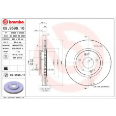 09.9598.10 BREMBO Тормозной диск