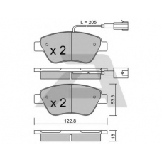 BPFI-1019 AISIN Комплект тормозных колодок, дисковый тормоз