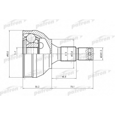 PCV1177 PATRON Шарнирный комплект, приводной вал