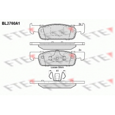 BL2760A1 FTE Комплект тормозных колодок, дисковый тормоз