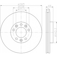 8DD 355 117-341 HELLA Тормозной диск